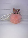 Fox puff ball keychain