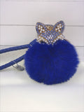 Fox puff ball keychain