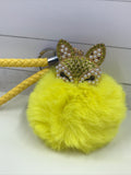 Fox puff ball keychain