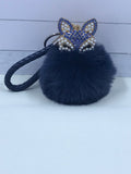 Fox puff ball keychain