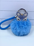 Fox puff ball keychain